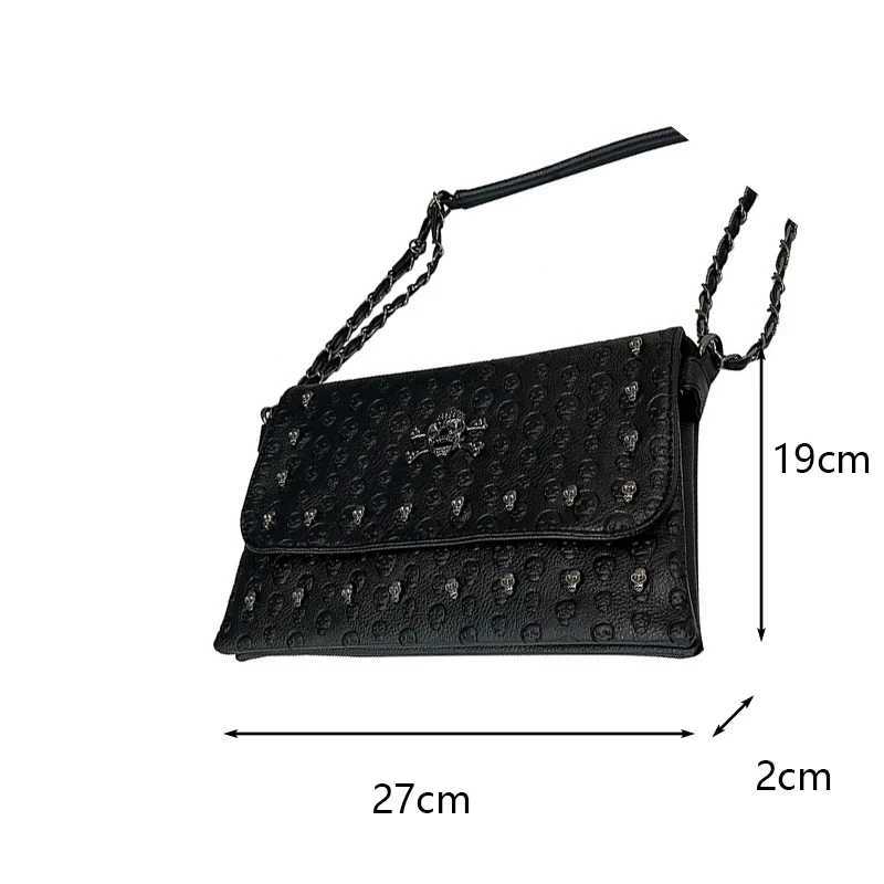 Luxury Famous Brands Designer Women PU Leather Bag Messenger Bags Handbags Female Vintage Gothic Chain Shoulder Bag Z250915