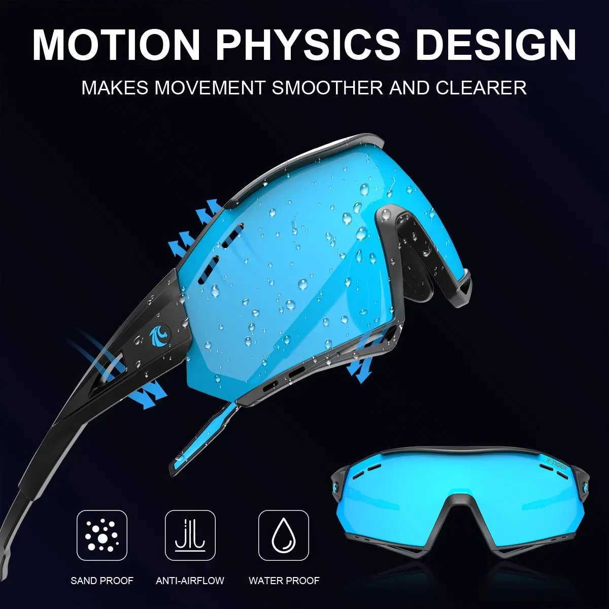 XTIGER New Cycling Glasses MTB Bike Protection Eyewear Running Fishing Sports Men Women 5 Lens Polarized Bicycle Sunglasses J250919