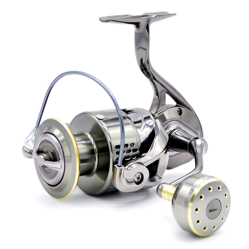 Ultra Smooth 9+1 Stainless Steel Ball Bearings Spinning Reel - Machined Aluminum Body and Spool - Powerful Saltwater Casting Fishing