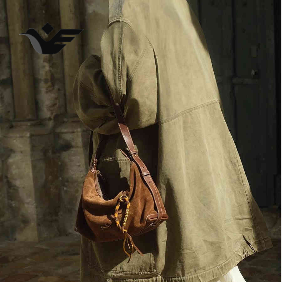Feiyan Free Shipping New Designer Bag 2025 High-quality Trendy Shallow Bag Suede Underarm Bag Multifunctional Casual Women's Dumpling Bag