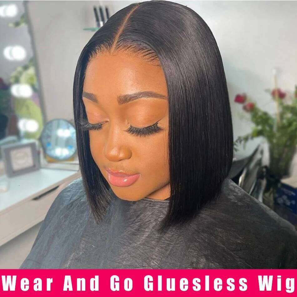 Perruque Glueless Brazilian Bone Straight 100% Raw Human Hair Wigs PrePlucked 13x4 HD Transparent Cheap Wig Ready To Wear