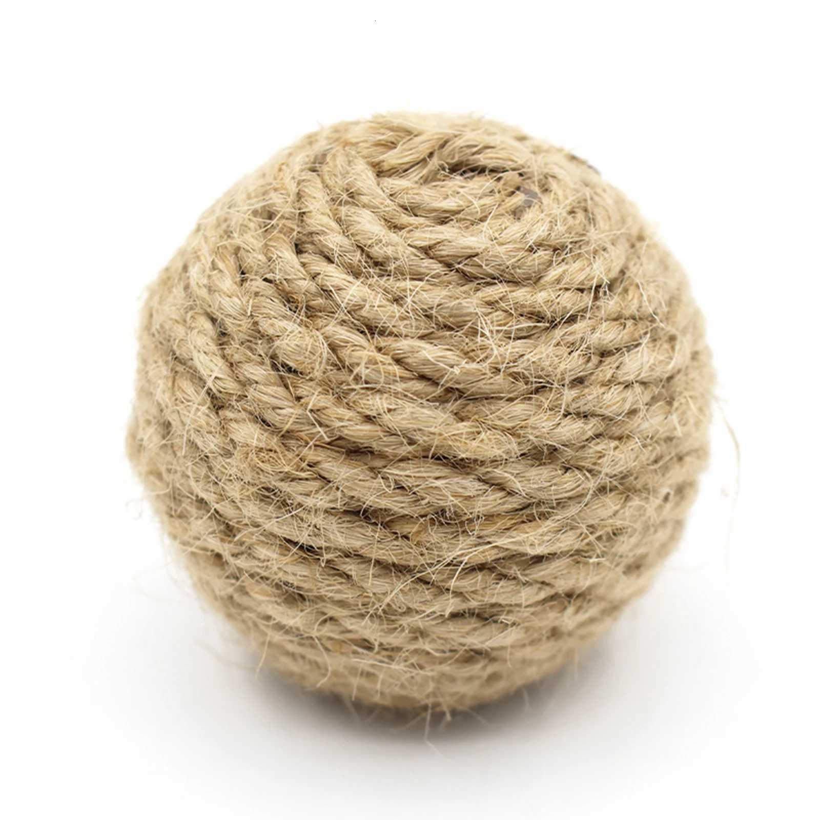 1 Pc Pet Cat Hemp Rope Ball Rolling Interactive Handwoven Cat Scratching Interactive Ball Sound Ball To Attract Attention Toy X250918