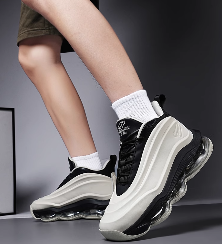 Designer Versatile Trendy Men's Autumn Winter High-top Thick-soled Non-slip New Niche Soft-soled Air Cushion Sports Casual Shoes