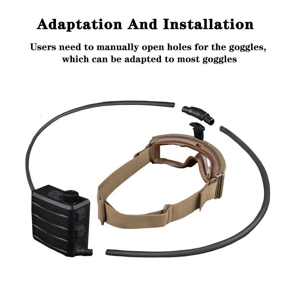 Tactical Goggs Dogger Dogging Fan Charging Adjust Wind SpeedSuitab for SkiingSoft Air Gun Shooting Work Car Vision Y250919