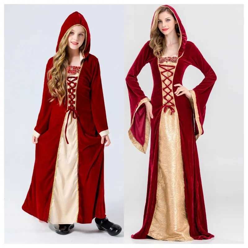 Parentchild European Vintage Court Costume Children Adult Halloween Witch Vampire Play Costume Drama Costumes L250918