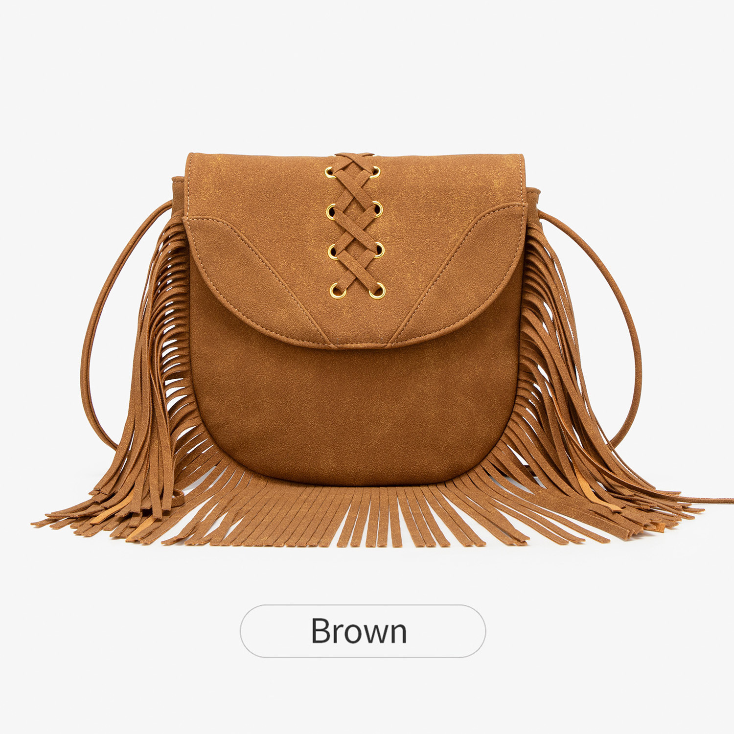 New Fashionable design Lace Up Women s Shoulder Bag Retro Style Small Square Bag Autumn New Designer Bag Tassel Women s Crossbody Bag