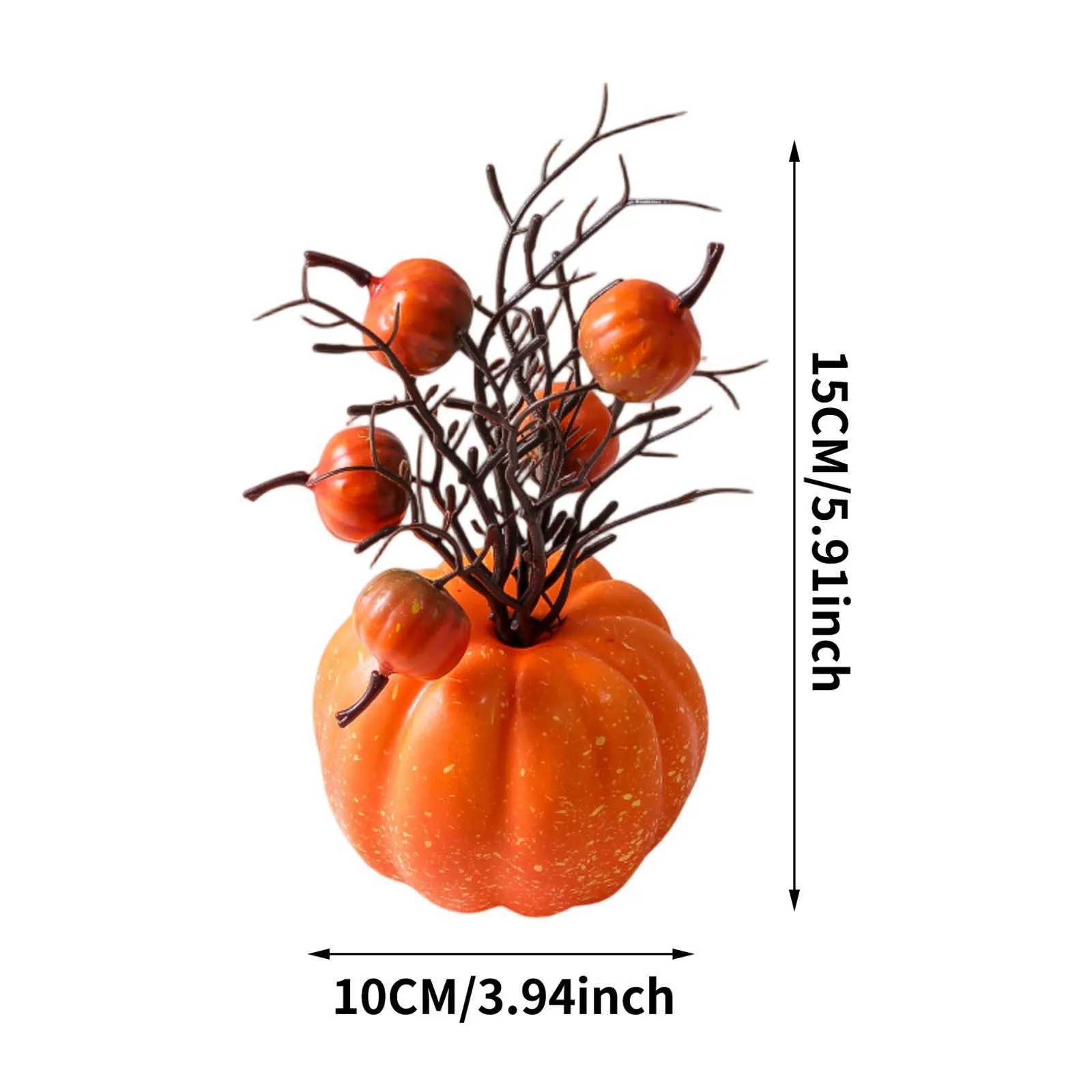Halloween Decorations Pumpkin Ornaments Artificial Pumpkin Maple Leavesautumn Party Harvest Festival Autumn Home Dcor Props C250919