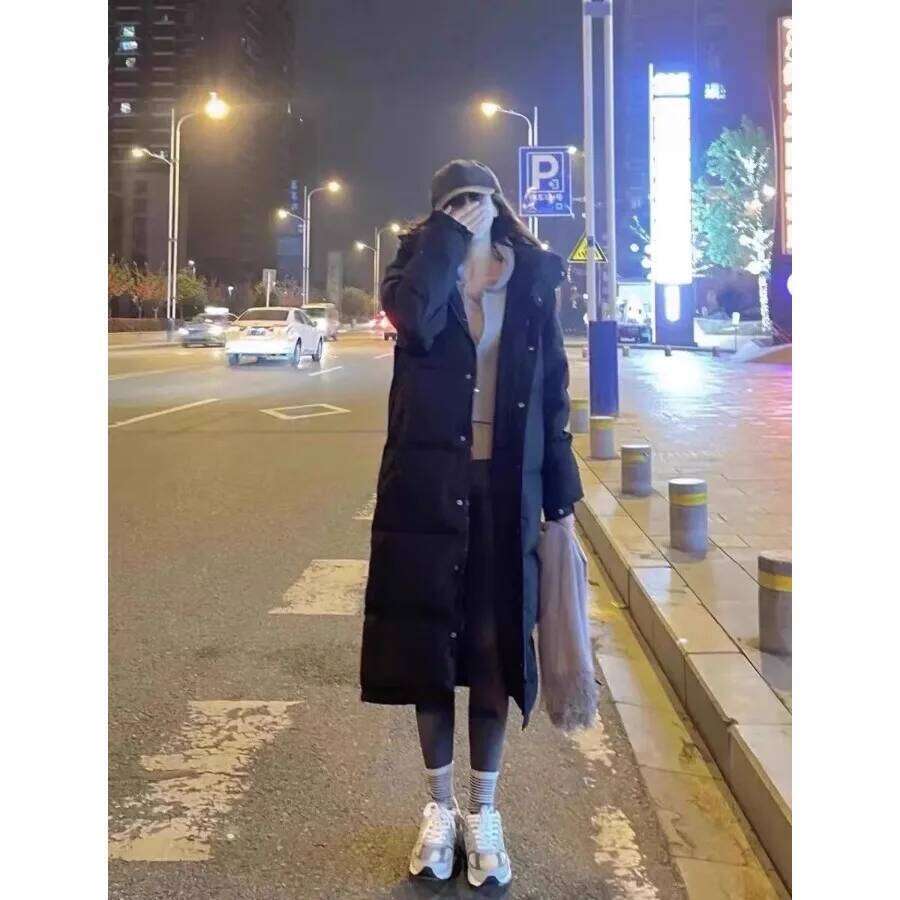 Bolubao 2025 Men Couple Coat Fashion Long Hooded Quality Korean Style Casual Women Winter Duck Down Jacket