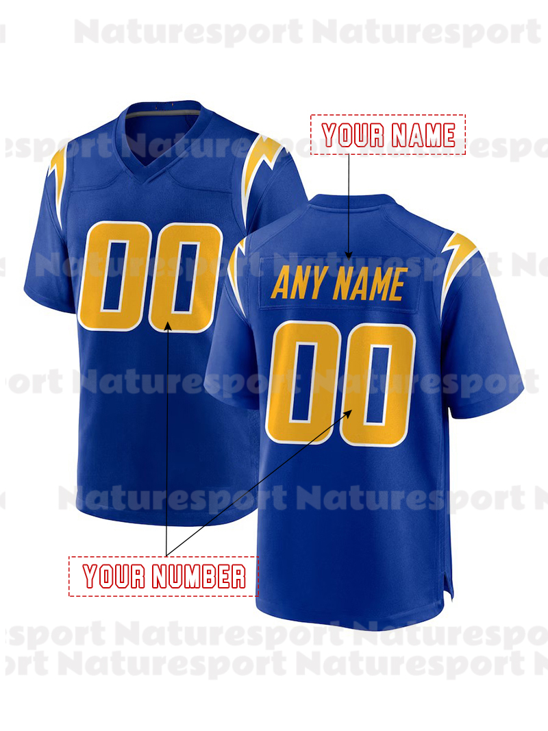 Custom 2025 Alternate football jerseys Ladd 15 McConkey Justin Herbert Derwin James Jr. Quentin Johnston Joe Alt
