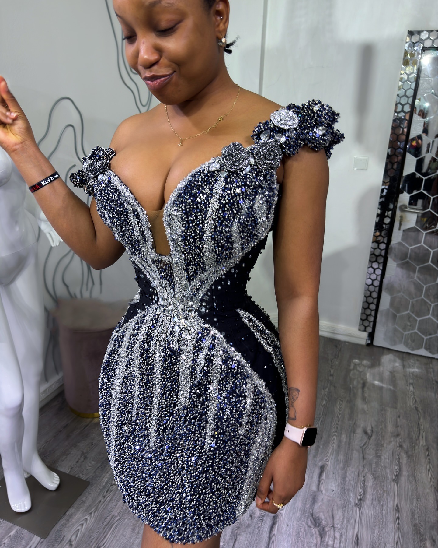 Chic Black Sheath Cocktail Dress One Shoulder Sequined Flowers Short Mini Graduation Homecoming Dresses For Special Occasions Sweetheart Gowns