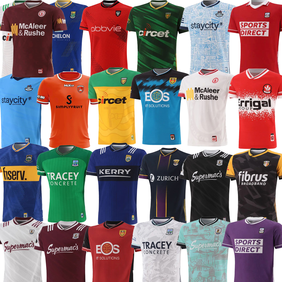 2025 2026 GAA rugby Jerseys Peil Ghaelach Caid Gaelic Football Kerry London Mayo Dublin Tyrone Carlow Derry Mayo Kilkenny Laois Sligo Laois Cork Clare Antrim shirt