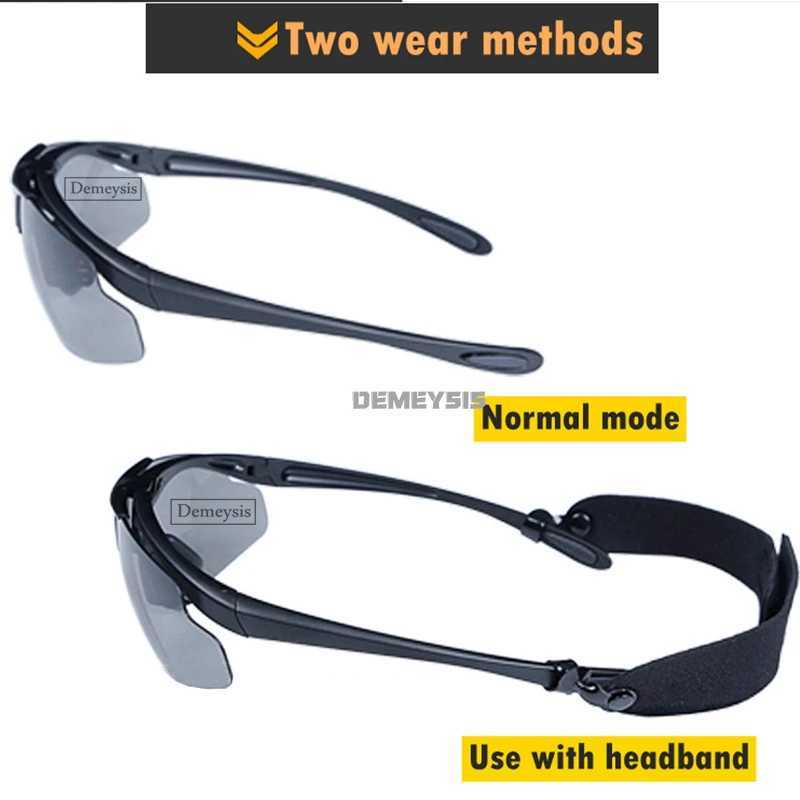 3 Lens Tactical Glasses Outdoor Hunting Hiking Sports UV Protection Sunglasses Flip Up Lens Airsoft Wargame CS Shooting Glasses J250919