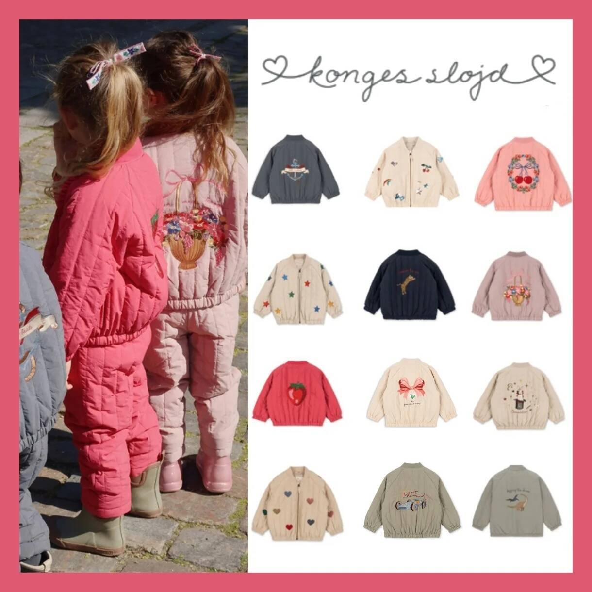 Konges Slojd Winter Baby Cotton Jackets Lambswool Coats Kids Jacket Girls Fleece Outerwear Flight Suit Children's Clothing ddmyshoesvip