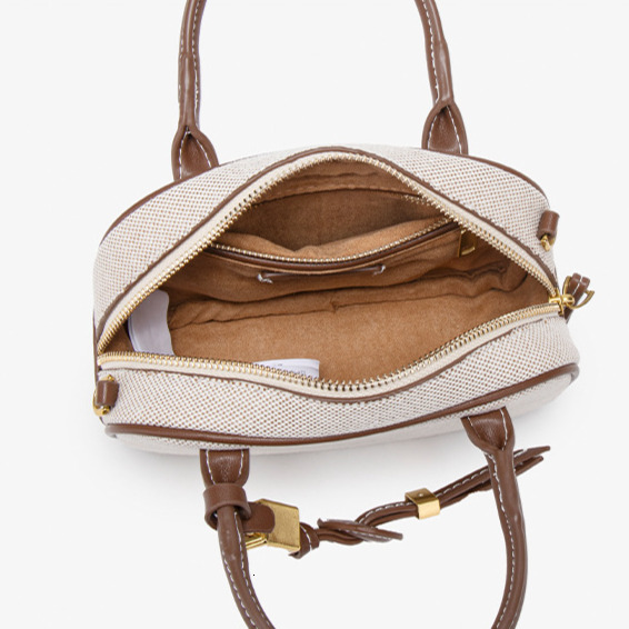 New Women s Shoulder Bag design Niche Color Blocked Handheld Fashionable Canvas Small Square Bag Autumn New Designer Bag Women s Crossbody Bag