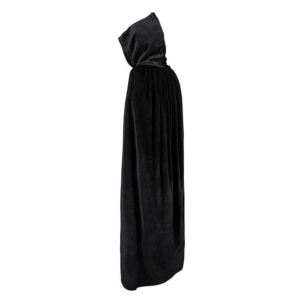 Unisex Black Hooded Cloak Witch Cosplay Accessories Costumes Masquerade Family Celebration Decor Halloween Party Cosplay Costume L250918