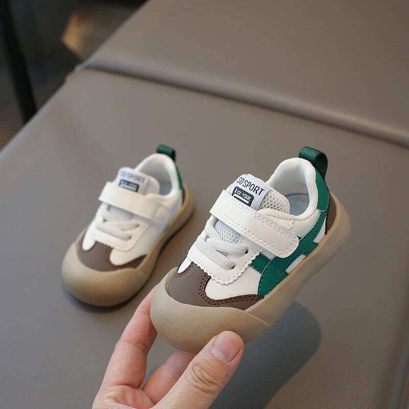 Green Thin Section Soft Bottom Small Children Walking Brown Non-slip Breathable Boys Girls Baby Casual Shoes
