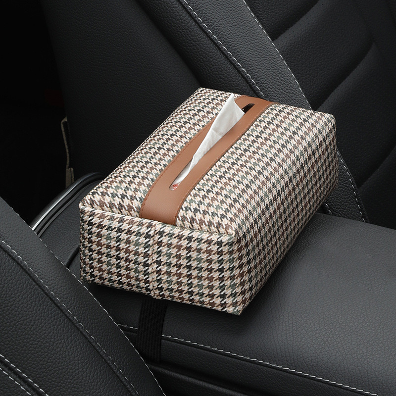 Designer Retro Furniture Tissue Box PU Napkin Holder Desktop Bedroom Coffee Table Paper Drawer Leather Car Universal Organizer Classic Letter ddmythur
