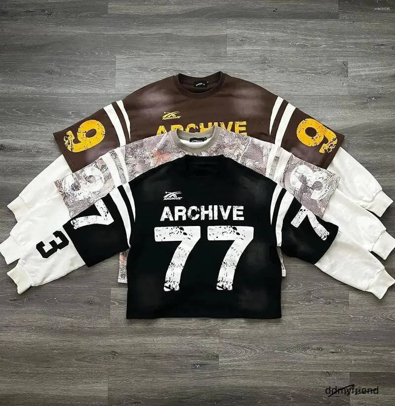 Men's Hoodies Men Women Retro Haruku Punk Casual Splicing Sweatshirt Fashion Street Design Fake Two Piece Hip Hop Loose Long Sleeves ddmyfriend