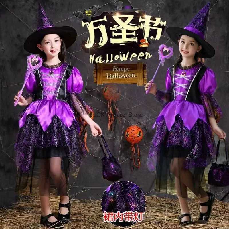 Halloween Costume Girls Styling Costume Childrens Makeup Ball Costume Witch Dress Cosplay Princess Little Witch Dress L250918