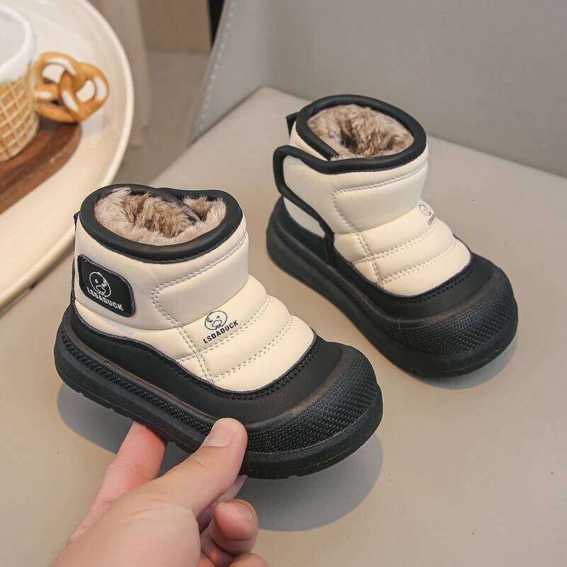 2025 New Plush Snow for Children Thick Warm Boy's Girl's Cotton Shoes Waterproof Kid's Winter Boots Veet Shoe