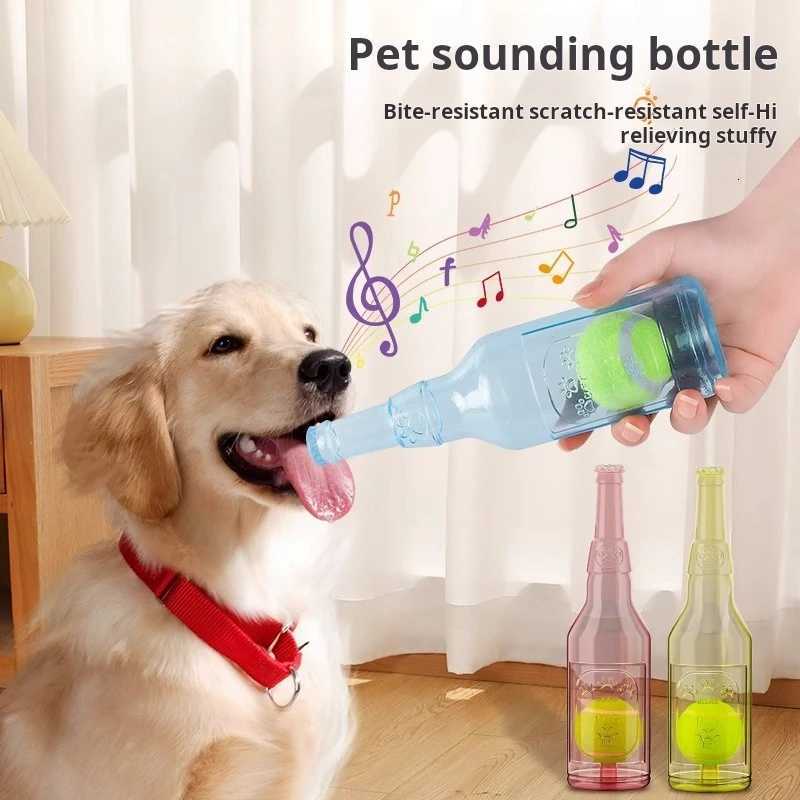 Dog Toy Bottle Sound Chew Ball Pet Toys Interactive Ball For Big Dog Small Dog Pet Training Tennis Bottle Pet Supplies X250918