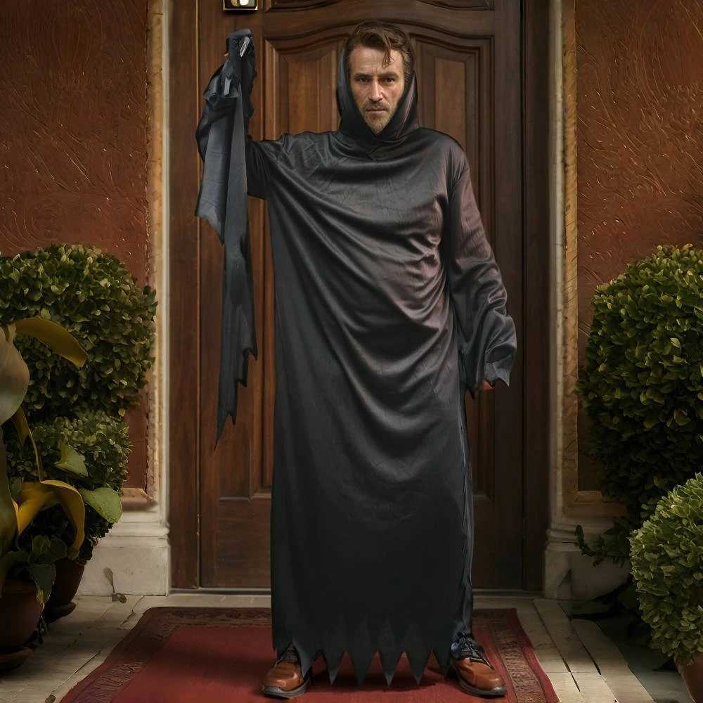 Adult Halloween S Ghost Costume Reaper Cosplay Death Dress up Props for Prom Men Horrible Movie Halloween Carnival Suit L250918