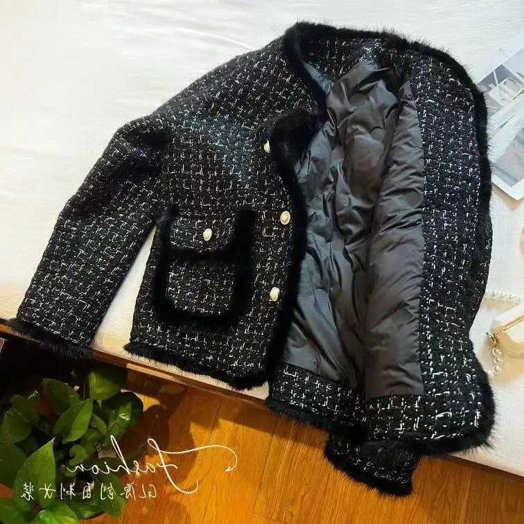 Women Coats Round Neck Full Sleeve Lamb Wool Jackets Single Breasted Slim Fit Thick Coat Open Stitch Elegant Outerwear 2024 Z250918
