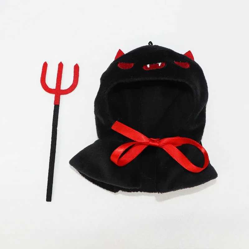 For 1517cm Labubu Doll Halloween Demon Fork Bell Cloak Cape Spooky Outfit Ropa Labubu Doll Accessories Christmas Gift C250919