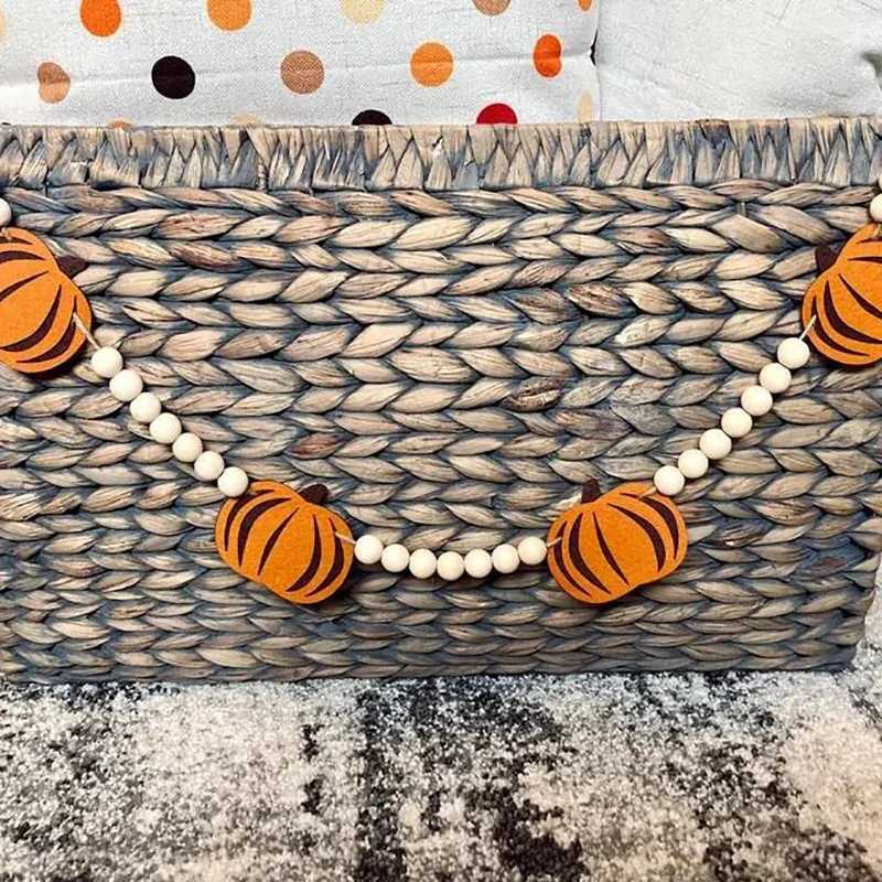 98inch Fall Pumpkin Banner Autumn Thanksgiving Festival Halloween Party Fireplace Mantle Wall Home Patio Garden room decoration C250919