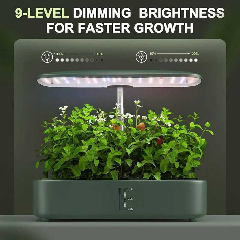 Hydroponics Growing System kit 12 Pods Herb Garden with Grow Iight Adjustable Height Up to 12inch Growing Kit Indoor C250919