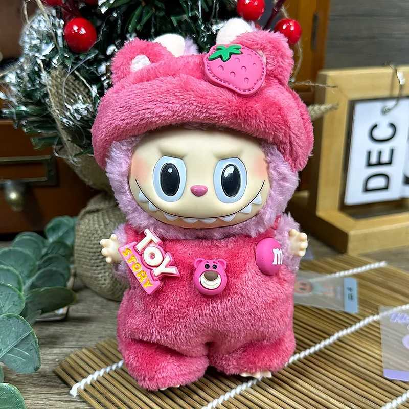 New Product 17cm 15 Cm Sitting At The Party Labubu Strawberry Xiongwayi doll clothes C250919
