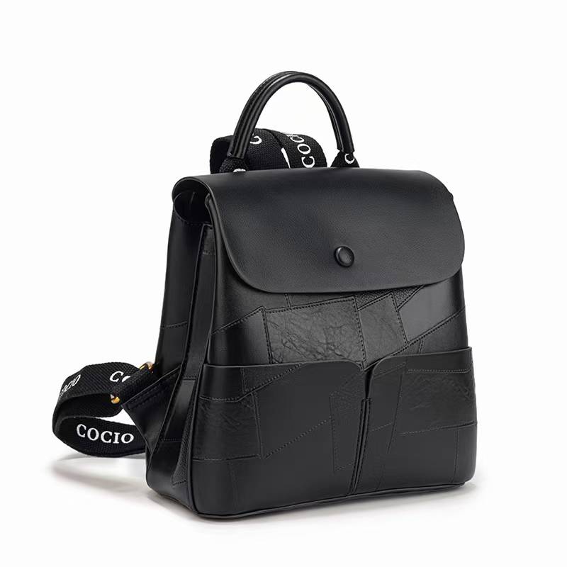 COCIO designer Classic matte leather retro versatile fashion handbag shoulder and crossbody luxurious and comfortable square bag