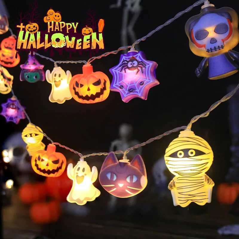 New 3M LED Pumpkin Light String Halloween Decoration Battery Operated DIY Fairy Lamp For Horror Halloween Happy Party Lights C250919