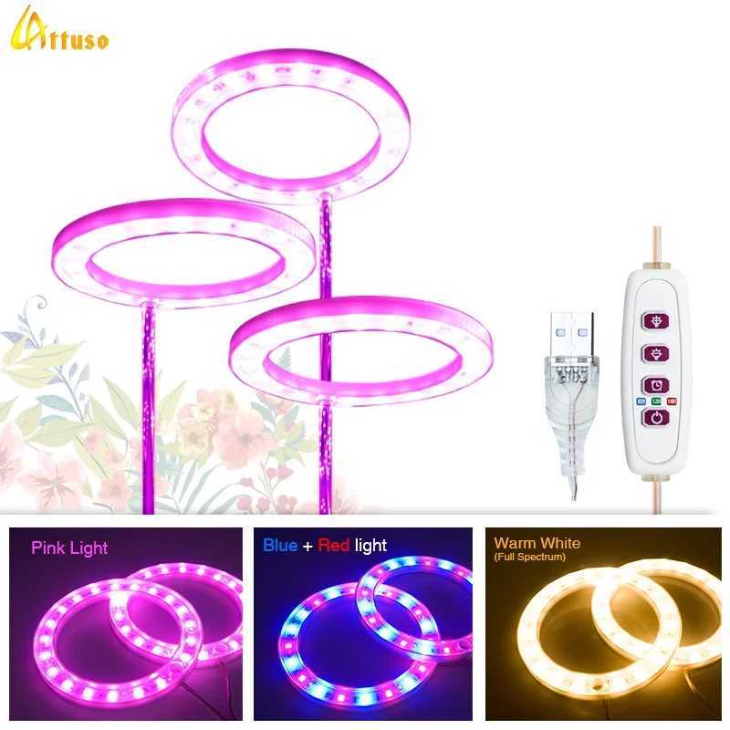 LED Angel Ring Grow Light DC 5V USB Phytolamp for Plants Full Spectrum Lamps For Indoor Plant Greenhouse Seedlings Home Flower C250919