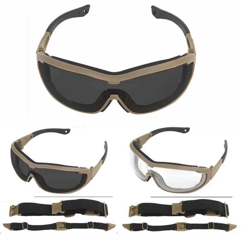 Shooting Tactical Goggs Outdoor UV Protection Hunting Hiking Riding Sports Sunglasses Airsoft CS Paintball Glasses Y250919