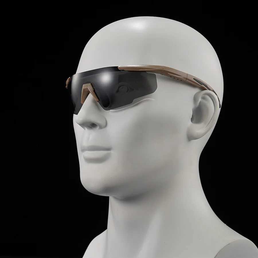 Tactical Glasses Fans Real CS Shooting Glasses Outdoor Windproof Sand Riding Goggs hiking glasses Y250919