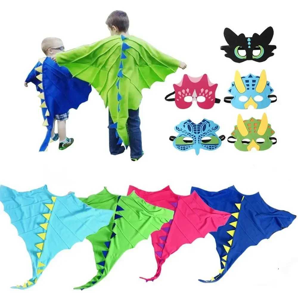 2025 Halloween Dinosaur Costume Cape Child Costume Dragon Dress Up Girls Boys Halloween Costume for Birthday Party Favors L250918