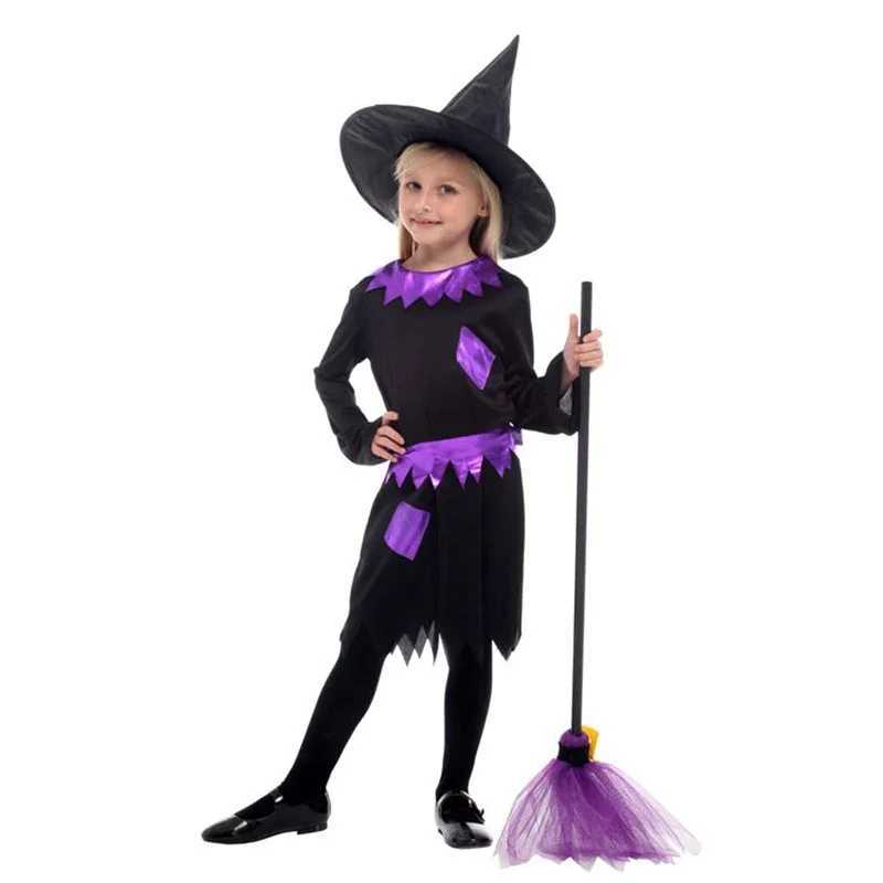 Halloween Costume For Children Witch Costume Girl Dress Carnival Party Kid L250918