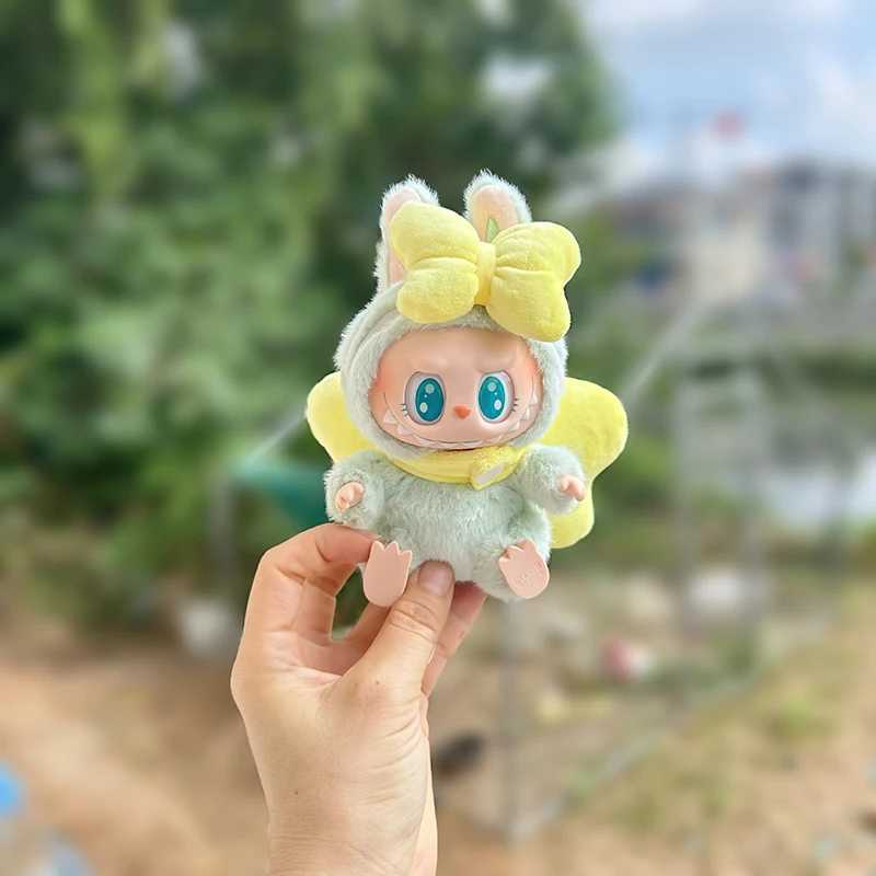 New corduroy For Labubu Doll Clothing Set 17cm Clothes DIY Accessories Sitting Party Big Bow Party Games Toys Christmas Gifts C250919