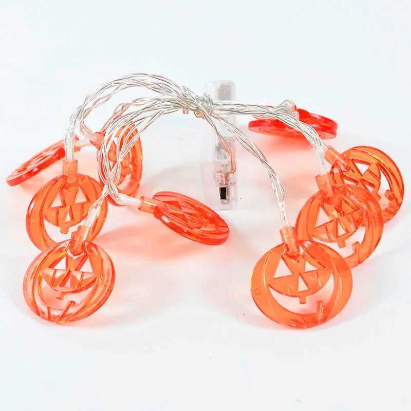 15M 10LED Halloween Pumpkin Lamp Skeletons Lights String Happy Halloween Decoration For Home Bar Halloween Party Decor Props C250919