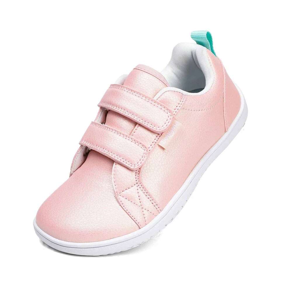 Boys Girls Artificial Leather Wide Toe Barefoot Kids Fashion Sneakers Lightweight Walking Flats School Youth Shoes