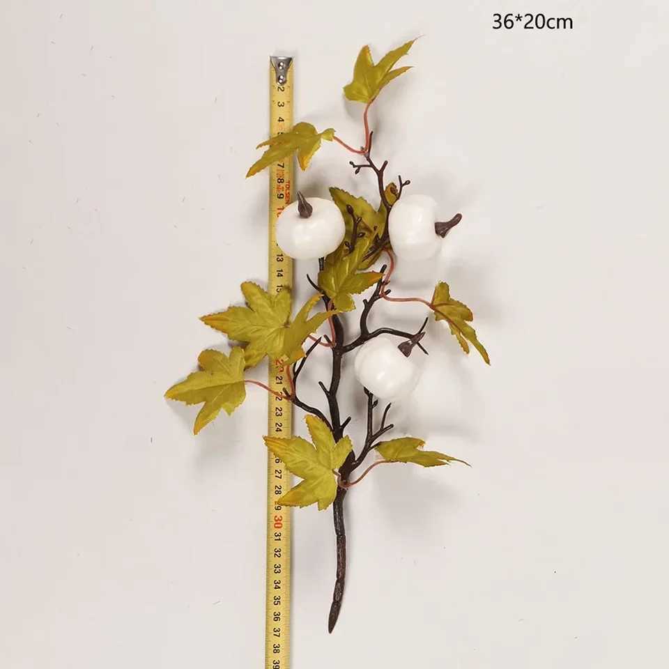 Artificial Maple Leaves Branch Fake Fall Leaves Stems Plants Outdoor Home Decor Outdoor Artificial Flower New Year 2025 Decor C250919