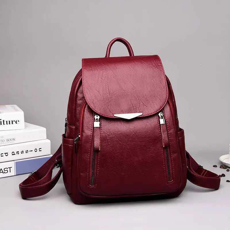 New Arrival Pu Leather Backpack Shoulder Bags For Women Fashion Travel Knapsack High Quality Rucksack School Bag Z250915
