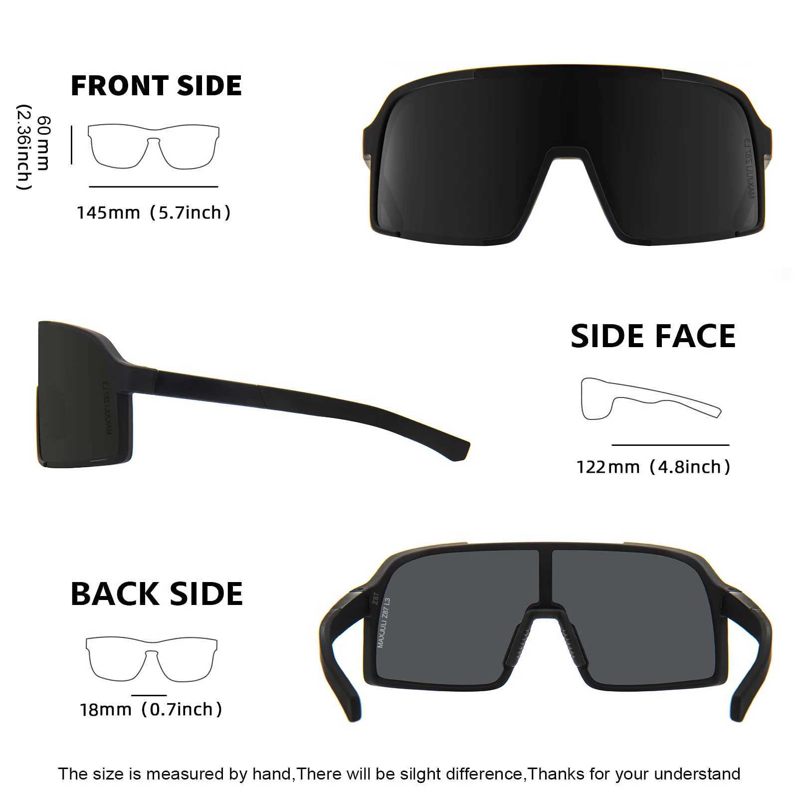 MAXJULI Z87 Sunglasses for Big Wide Heads Men TR90 Ultralight UV400 Protection Glasses Z8229 J250919