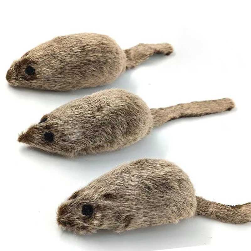 Cute Plush Cats Toy Simulation Mouse Automatic Chirping Kitten Interactive Toy Mice Bite Resistance Relieve Boredom Cat Supplies X250918