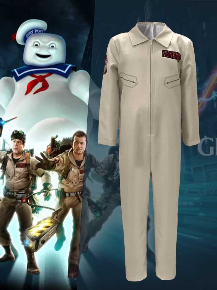 New childrens Ghostbusters Halloween set with backpacks male and female roleplaying performance costumes and performance cos L250918