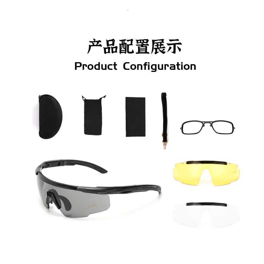 Tactical Glasses Fans Real CS Shooting Glasses Outdoor Windproof Sand Riding Goggs hiking glasses Y250919