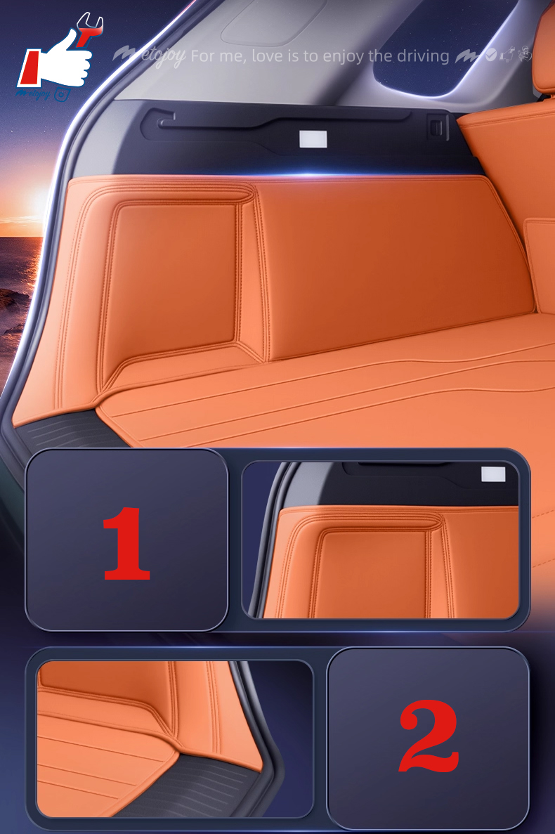 For Changan Deepal L07 2024-2025 Car Trunk Mat Custom Fit Cargo Mat 3D Shaped Trunk Liner XPE Trunk Mat Chair-Back Protection Mat Rear Trunk Full-surr