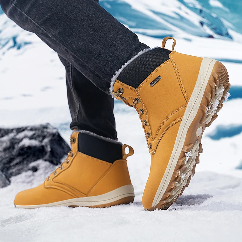 Snow Boots Men Winter Keep Warm Plush Hiking Casual Shoes Mountain y250919