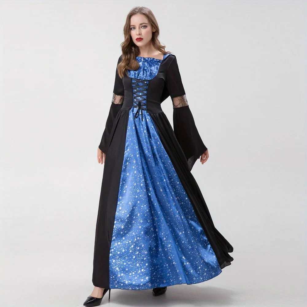 European American Halloween Cosplay Costume Masquerade Witch Grim Reaper RolePlaying Dress L250918